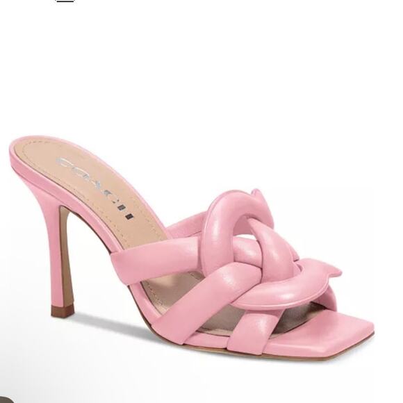 Coach Kellie soft pink Barbie dress sandals heels 7 - Picture 1 of 13